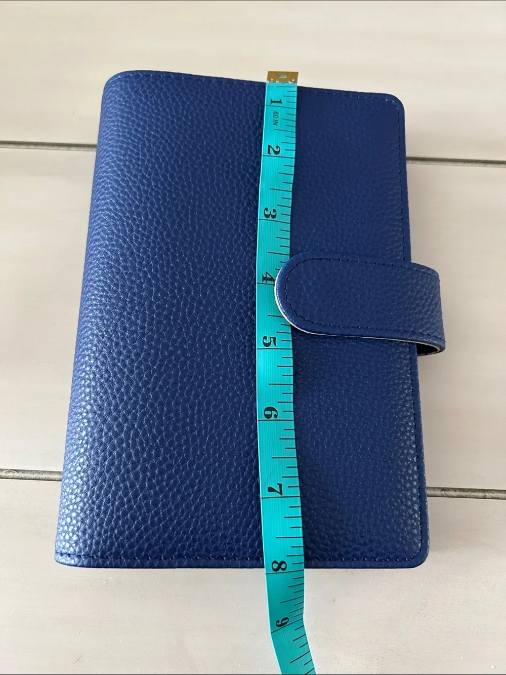 Pebbled Snap Closure A6 Binder- Royal Navy Blue